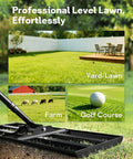Heavy Duty Lawn Leveling Rake with 30 By 10 Inch Plate and 78 Inch Adjustable Handle used on lawn, farm, and golf course.