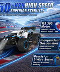 One Fourteenth Scale RC Car For Adults And Teens 50 KPH 4WD Off Road Truck racing on track with performance features