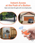 Portable Driveway Gate Opener Remote For Sliding Gates And Chicken Coop Doors HCS301 Rolling Code 433.92MHz Orange Key Fob Not A Universal Remote Battery Not Included controlling gates and chicken coops