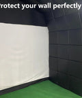 Solid Hit Different Golf Simulator Wall Padding Set High Density Acoustic Foam Panels Wrapped In Durable Pu Leather Faceplate, black wall padding in golf setup