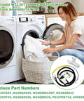 Heavy Duty Washing Machine Lid Lock Assembly Replacement For Whirlpool Maytag Kenmore Amana Top Loader in use with laundry.