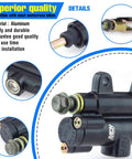 Rear Hydraulic Brake Master Cylinder Pump For Motorcycles And ATVs Universal Fit, aluminum, details and features displayed.