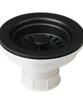 Removable 3.5-Inch Kitchen Sink Strainer With Open-Close Stopper Durable ABS Plastic Body And Brass Nut Traps Food Debris