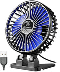 USB Desk Fan Mini Portable Personal Desktop Cooling Fan With Three Speeds, Plug In Power, Quiet Brushless Motor, 360 Degree Rotation Delivers Strong Wind, Lightweight Compact For Home Office Travel Bedroom, Black And Blue.