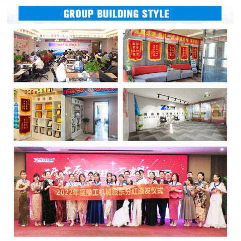 Group building style event showcasing multiple office spaces and team celebration with awards in a professional setting.
