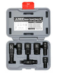 ARES 7-piece Master Thread Chaser Set in gray plastic storage case (open)