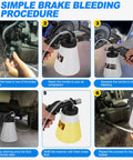 GOOACC 1L vacuum brake bleeder kit with hose, four adapters and hanging hook for brake fluid bleeding