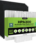 Three Pack HEPA Filter Set for HPA300 Air Purifier by Honeywell - Replacement R Filters and HPA300 Compatible, Includes Activated Carbon Pre-Filters