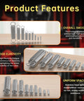 Assortment of stainless steel extension springs in 25 sizes (100 pcs), arranged in rows for home repairs.