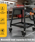 Beefed Up Heavy Duty Dirt Bike Stand With Wheels Universal Detachable Lift Panel Anti Slip for Maintenance, Black