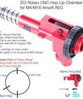 R Hop Go-To Upgrade Kit For Airsoft AEG Featuring CNC Hop Up Chamber and parts for improved accuracy and performance.