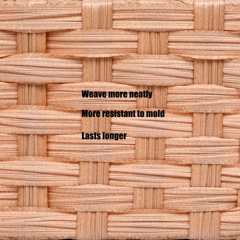 Close-up of woven basket texture from Must Have Woven Tissue Holder And Toilet Paper Organizer Box with Iron Frame