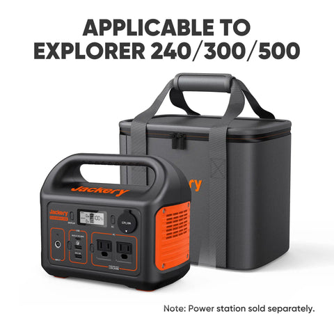 Rugged EVA Carrying Case for Explorer 240, 240 V2, 300, 300 Plus, and 500 Portable Power Stations Black S Size Power Station Not Included