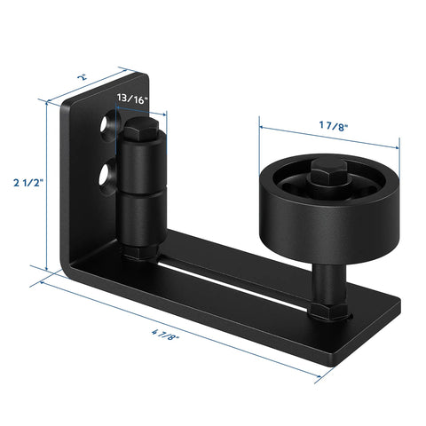 Sliding Barn Door Floor Guide Kit With Adjustable Wall Mount Stay Roller Non Scratch Rollers Flush Bottom 8 Setup Options.