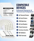 Top Shelf Printer Cleaning Kit For ID Card Printers Packs Four Printhead Swabs Ten Adhesive Cards And Fresh Wipes with cleaning wipes.