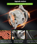 Image of a 12V 55A Clockwise 4 Groove Alternator Replacement showing copper core and automotive magnets for Chevy Metro and Tracker models.