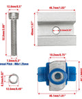 Adjustable Solar Panel Mounting Bracket Clamps Kit For Aluminum Roof Mount Wide Mid Clamps dimensions and components.