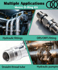 Hydraulic applications with Pro Grade Hydraulic O Ring Kit With 420 Pieces For ORS ORFS Fittings In Nine Sizes