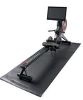 Protective Indoor Rower Floor Mat 39 Inch Wide By 90.5 Inch Long Black Cushioned Non Slip Floor Protector for home gym