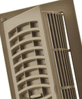 Pop Up Floor Register 4x10 Inch Tan Heavy Duty Plastic Vent With Air Deflector Rust Proof And Scratch Resistant Detail View
