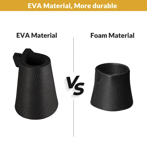 Kick Those Painful Toe Bumps To The Curb With Hella Padded Eva Bed Frame Leg Covers And Tough Toe Savers That Stop Foot Bruises While You Chill All Night Four Pack comparison of EVA and foam material leg covers.