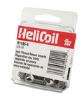 304 Stainless Steel Helical Insert 3/8-16 UNC Right Hand Thread, Free Running, 0.562 In Length, Pack of 12 in packaging