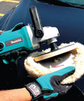 7 Inch Polisher With 10 Amp Motor And 3200 RPM Variable Speed Dial For Custom Finishes polishing a car surface