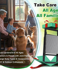 Heavy Duty Garden Kneeler And Seat With No Slip Anti Tip Stability, Foldable Ergonomic Handles, wide 12.7-inch cushioned pads