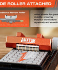 Close-up of the Pro Grade All In One Woodworking Honing Guide For Chisels And Planes With Adjustable Angles And Off Center Roller.