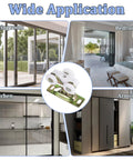 4Pcs Sliding Pocket Door Rollers Assembly for hardware kit replacement shown in various home settings.