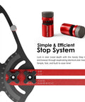 Heavy Hitter Stair Tread Template Tool With Double Nut Locking Design For Precision Woodworking And Carpentry Jig Setup Smooth Operator For DIY Contractors Straight Shot Layout Guide with red stop tool and measurement gauge.