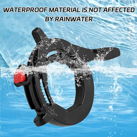 Rock Solid Motorcycle Cruise Control With Non Slip Adjustable Throttle Lock, waterproof design shown in water.