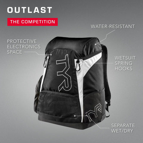 All In One Wet Dry Gym And Pool Backpack With 45L Capacity, Separate Wet And Dry Compartments, ergonomic design, team colors.