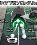 Indoor Golf Putting Mat With Auto Ball Return And Alignment Mirror 8.2 Ft Practice Green All In One Home Golf Setup