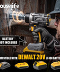 Half Inch Cordless Impact Wrench Compatible With DeWalt 20V Max Batteries High Torque For Heavy Duty Jobs Tool Only