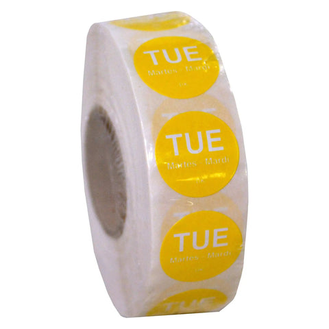 Peel And Stick Removable Day Of The Week Labels 1 By 1 Inch Roll Of 1000 Tue Wed Mon For Freezer Cooler And Dry Storage Safe From Minus Forty To One Hundred Sixty Degrees Fahrenheit