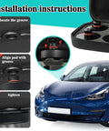 Tesla jack pad set: 4 black rubber lifting pucks with red rings for Model 3/Y/X/S (2016–2025) to protect lift points