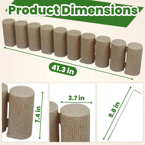 Flexible Landscape Edging Kit dimensions and anchoring spike for flower beds lawns gardens pathways DIY