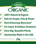 Espoma organic seed starter soil mix beneficial features banner