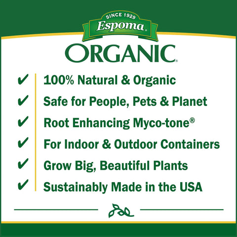 Espoma organic seed starter soil mix beneficial features banner