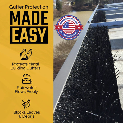 No Tools Needed Gutter Guard For Commercial 8 Inch Gutters 108 Ft Kit Easy Snap In Install on metal building
