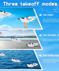 Three takeoff modes of Dope Amphibious RC Plane For Water Land And Air Remote Control Airplane With Two Batteries
