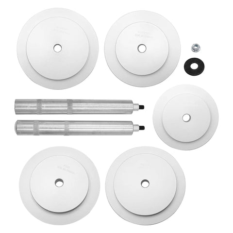 Pro Grade Heavy Duty Truck Hub Seal Installer Kit With Bearing Race And Seal Driver Set for Class 7 and Class 8 trucks shown in five pieces