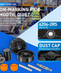 All In One Replacement Kit For Pallet Jack Wheels With Axles And Load Rollers Including Steering Wheels 7 Inch By 2 Inch