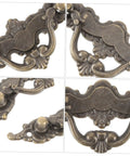 2 Pack Vintage Drawer Handles For Dresser And Cabinets, dope decorative pulls in bronze finish, intricate detailed hardware