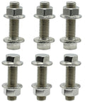 Stainless Steel Flange Screws And Flange Nuts Kit For Exhaust Manifold, M10X1.5-35mm, 6 Pack, 304 Stainless Fasteners With Strong Threads