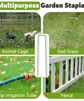 Heavy Duty 12 Inch Galvanized Landscape Staples For Weed Barriers And Lawn Projects, Beefy 8 Gauge Garden Stakes in various uses