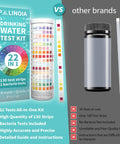 22 In 1 Water Test Kit With 130 Strips For Well Tap Pool And Spa Testing Fluoride Lead Hardness Chlorine Iron Copper And More No Hassle Easy At Home Water Analysis For Safer Drinking And Everyday Use.