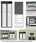 Slick Complete Electrical Panel Labels Kit With 48 Circuit Breaker Tabs includes directory sheet, digital stickers, and breaker notes for clear organization.
