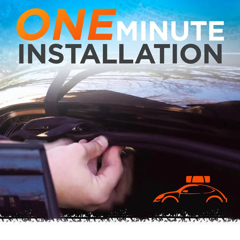 Installation of Six Pack Rooftop Cargo Tie Down Hooks For Securing Any Car Top Luggage Waterproof And Door Frame Mounted Straps